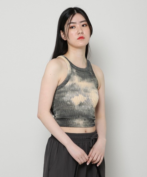 ALAND(エーランド)の「3.3Field Trip/TIE-DYEキャミソール 2297686(Tシャツ/カットソー・レディース・ベージュ/チャコール・FREE)」の5枚目の写真