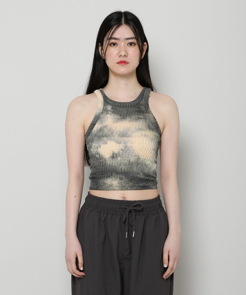 ALAND(エーランド)の「3.3Field Trip/TIE-DYEキャミソール 2297686(Tシャツ/カットソー・レディース・ベージュ/チャコール・FREE)」の6枚目の写真