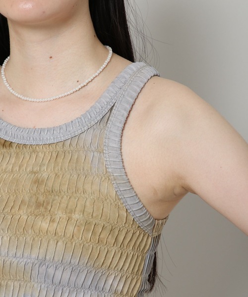 ALAND(エーランド)の「3.3Field Trip/TIE-DYEキャミソール 2297686(Tシャツ/カットソー・レディース・ベージュ/チャコール・FREE)」の14枚目の写真