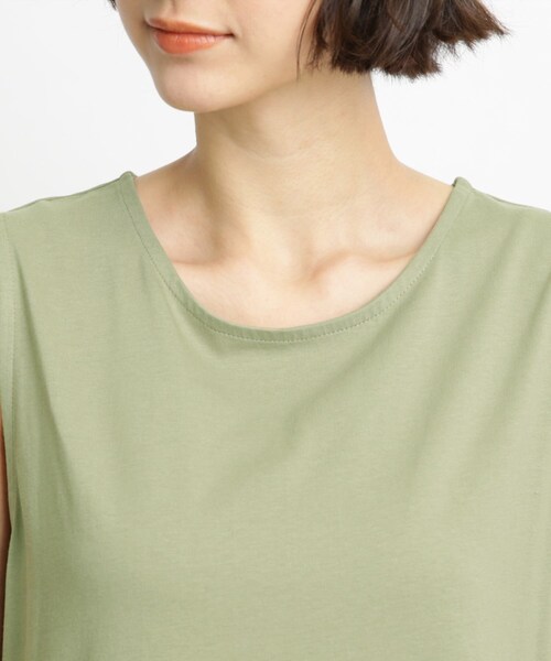 SHOO・LA・RUE(シューラルー)の「◆【接触冷感/2点セット】クロップドT×ノースリーブワンピ(ワンピース・レディース・ブラック/オリーブ/ブルー・02/03)」の12枚目の写真