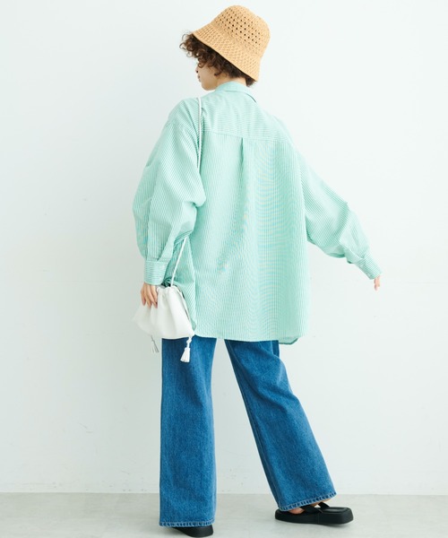 FREE'S MART（フリーズマート）の「ストライプルーズシャツ（シャツ/ブラウス・レディース・ブルー系その他/グリーン系その他/ピンク系その他・FREE）」の6枚目の写真