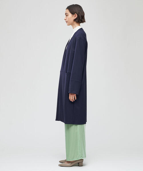 TOMORROWLAND （トゥモローランド）の「ニットコンビネーション ノーカラーコート（ノーカラーコート・レディース・ホワイト/ネイビー/グレー・FREE）」の6枚目の写真