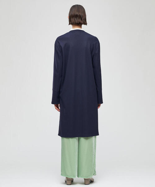 TOMORROWLAND （トゥモローランド）の「ニットコンビネーション ノーカラーコート（ノーカラーコート・レディース・ホワイト/ネイビー/グレー・FREE）」の7枚目の写真