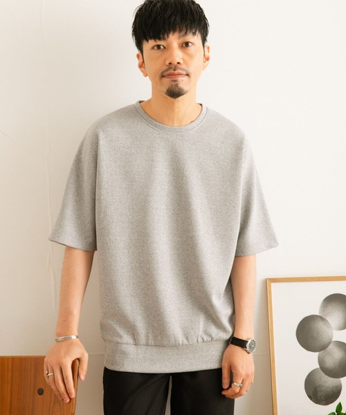 ITEMS URBANRESEARCH（アイテムズ アーバンリサーチ）の「ジャカードクルーネック半袖プルオーバー（Tシャツ/カットソー・メンズ・ベージュ/ネイビー/グレー/グリーン・MEDIUM/LARGE）」の16枚目の写真