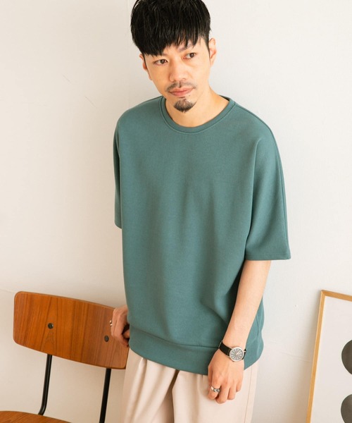 ITEMS URBANRESEARCH（アイテムズ アーバンリサーチ）の「ジャカードクルーネック半袖プルオーバー（Tシャツ/カットソー・メンズ・ベージュ/ネイビー/グレー/グリーン・MEDIUM/LARGE）」の21枚目の写真