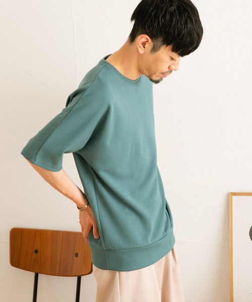 ITEMS URBANRESEARCH（アイテムズ アーバンリサーチ）の「ジャカードクルーネック半袖プルオーバー（Tシャツ/カットソー・メンズ・ベージュ/ネイビー/グレー/グリーン・MEDIUM/LARGE）」の14枚目の写真
