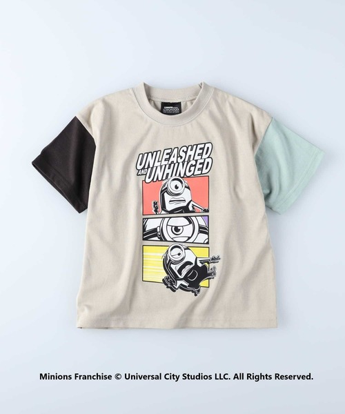 Right-on(ライトオン)の「クレイジーTシャツ「ミニオン」(Tシャツ/カットソー・キッズ・ライム/ブルー/ベージュ/オフホワイト・130/105/150/120/140)」の3枚目の写真