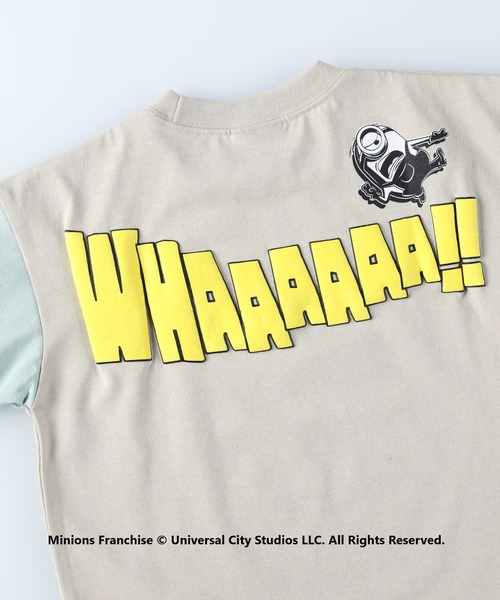 Right-on(ライトオン)の「クレイジーTシャツ「ミニオン」(Tシャツ/カットソー・キッズ・ライム/ブルー/ベージュ/オフホワイト・130/105/150/120/140)」の17枚目の写真