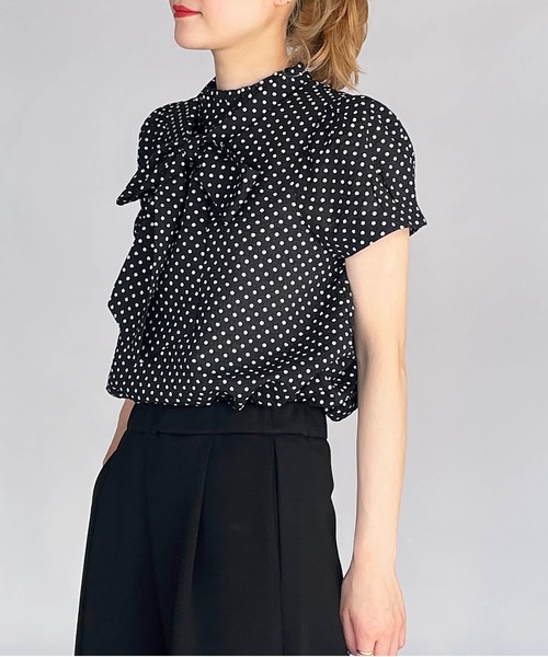 PICCIN（ピッチン）の「サッカードットボウタイブラウス（シャツ/ブラウス・レディース・ブラック/オフホワイト・M）」の17枚目の写真