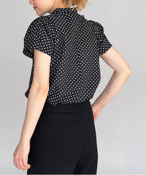 PICCIN（ピッチン）の「サッカードットボウタイブラウス（シャツ/ブラウス・レディース・ブラック/オフホワイト・M）」の18枚目の写真