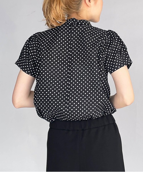 PICCIN（ピッチン）の「サッカードットボウタイブラウス（シャツ/ブラウス・レディース・ブラック/オフホワイト・M）」の19枚目の写真