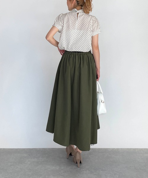 PICCIN（ピッチン）の「サッカードットボウタイブラウス（シャツ/ブラウス・レディース・ブラック/オフホワイト・M）」の11枚目の写真