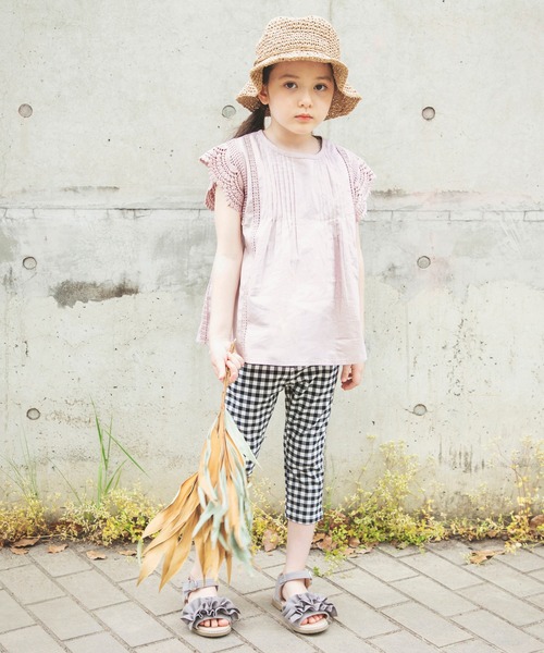 BRANSHES（ブランシェス）の「【India】袖レースブラウス（シャツ/ブラウス・キッズ・ブルー/ブラック/ラベンダー・150/130/140/100/120/110）」の18枚目の写真