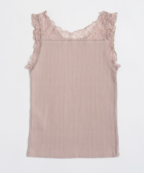 Crisp（クリスプ）の「レーストップタンク（タンクトップ・レディース・ブラック/マスタード/アイボリー/ピンクベージュ・FREE）」の22枚目の写真