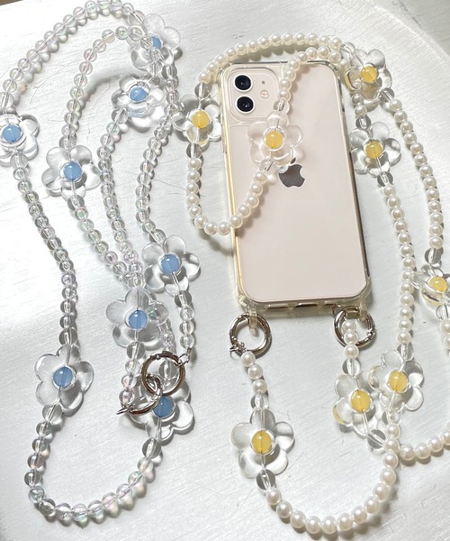 SPINNS（スピンズ）の「【選べるスマホショルダー】フラワーモチーフ ビーズストラップ（スマホグッズ・レディース・イエロー系その他/ブルー系その他/レッド系その他/グリーン系その他・ONESIZE）」の15枚目の写真