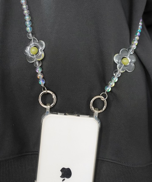 SPINNS（スピンズ）の「【選べるスマホショルダー】フラワーモチーフ ビーズストラップ（スマホグッズ・レディース・イエロー系その他/ブルー系その他/レッド系その他/グリーン系その他・ONESIZE）」の6枚目の写真