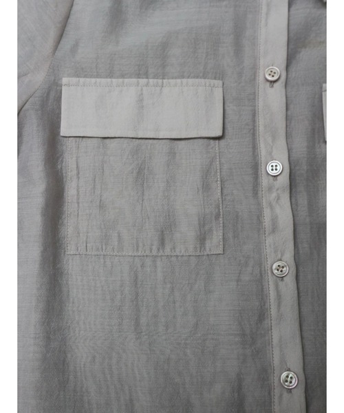 TRUNC（トランクエイティーエイト）の「Short Sleeves Sheer Shirt（シャツ/ブラウス・レディース・アイボリー/ブラック/グレイッシュベージュ・FREE）」の18枚目の写真