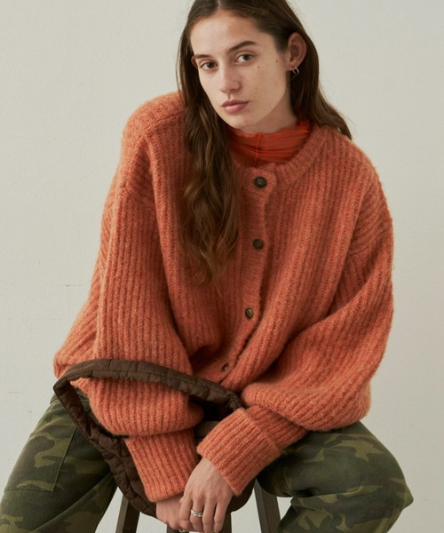 Unitage（ユニテージ）の「2way MIXカラ－ニットカーディガン（カーディガン/ボレロ・レディース・ブラウン/オレンジ/グリーン・FREE）」の16枚目の写真