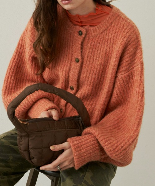 Unitage（ユニテージ）の「2way MIXカラ－ニットカーディガン（カーディガン/ボレロ・レディース・ブラウン/オレンジ/グリーン・FREE）」の19枚目の写真