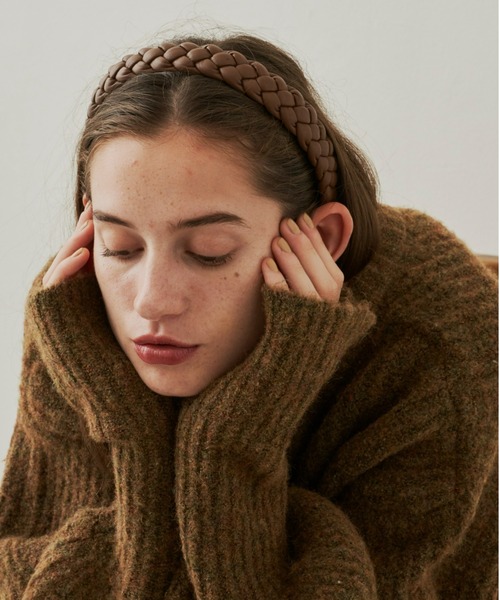 Unitage（ユニテージ）の「2way MIXカラ－ニットカーディガン（カーディガン/ボレロ・レディース・ブラウン/オレンジ/グリーン・FREE）」の4枚目の写真