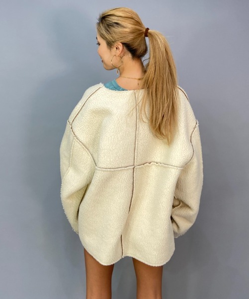 BILLABONG（ビラボン）の「BILLABONG/ビラボン  ビッグシルエット/リバーシブルムートンコート  BC014-755（ムートンコート・レディース・ブラック/ブラウン・M/L）」の16枚目の写真