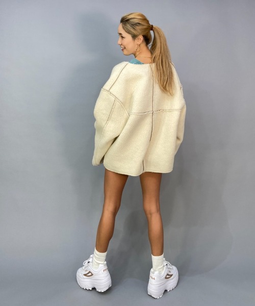 BILLABONG（ビラボン）の「BILLABONG/ビラボン  ビッグシルエット/リバーシブルムートンコート  BC014-755（ムートンコート・レディース・ブラック/ブラウン・M/L）」の18枚目の写真