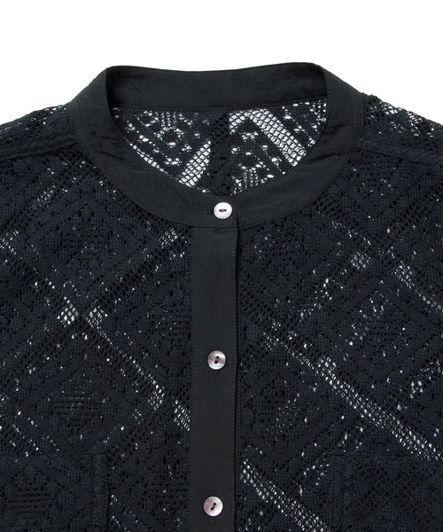 M TO R（ムウトアール）の「［BLOUSE］STANDCOLLAR BIGPOCKET CROCHET L/S SHIRTS（シャツ/ブラウス・レディース・ブラック/キナリ・FREE）」の16枚目の写真