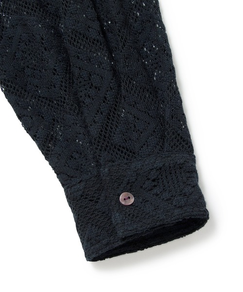 M TO R（ムウトアール）の「［BLOUSE］STANDCOLLAR BIGPOCKET CROCHET L/S SHIRTS（シャツ/ブラウス・レディース・ブラック/キナリ・FREE）」の11枚目の写真