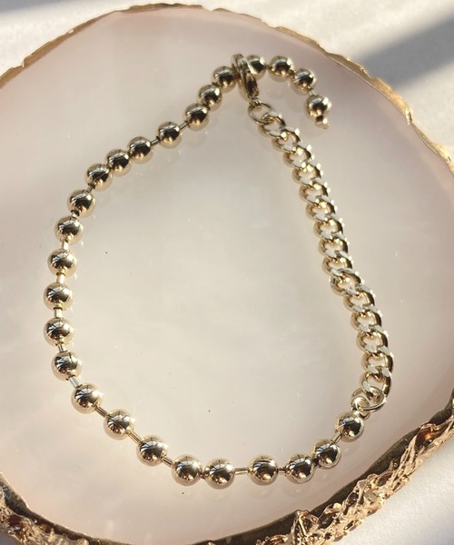 tolene(トレネ)の「ボールチェーンデザインブレスレッド(ネックレス・レディース・A・ONE SIZE)」の1枚目の写真