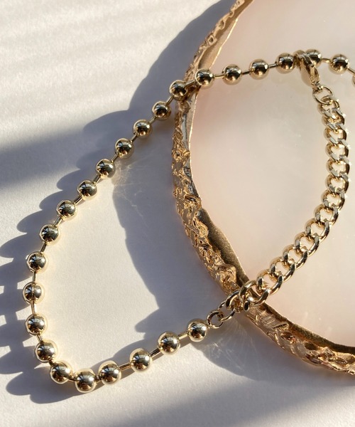 tolene(トレネ)の「ボールチェーンデザインブレスレッド(ネックレス・レディース・A・ONE SIZE)」の2枚目の写真