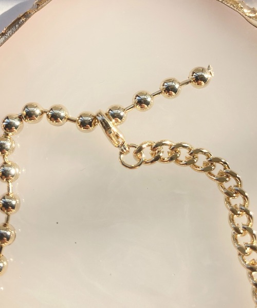 tolene(トレネ)の「ボールチェーンデザインブレスレッド(ネックレス・レディース・A・ONE SIZE)」の3枚目の写真