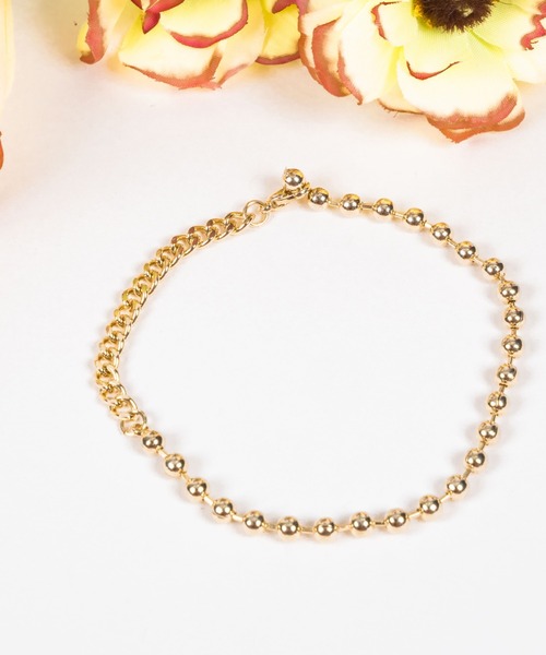 tolene(トレネ)の「ボールチェーンデザインブレスレッド(ネックレス・レディース・A・ONE SIZE)」の4枚目の写真