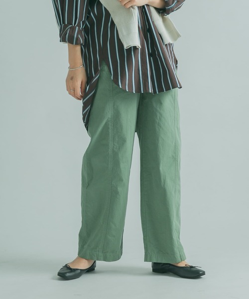 FORK&SPOON（フォークアンドスプーン）の「FORK&SPOON　ミリタリー切替パンツ（その他パンツ・レディース・ベージュ/グリーン・1/2）」の2枚目の写真