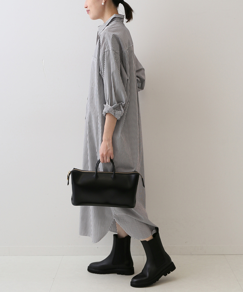 SLOBE IENA（スローブイエナ）の「コットンブロードシャツワンピース（ワンピース・レディース・チャコールグレー/ブラウン/サックスブルー・FREE）」の7枚目の写真