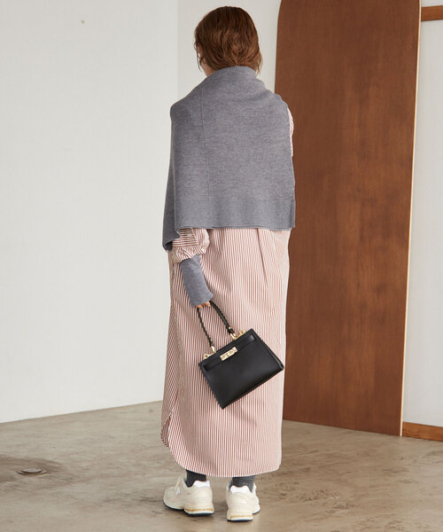 SLOBE IENA（スローブイエナ）の「コットンブロードシャツワンピース（ワンピース・レディース・チャコールグレー/ブラウン/サックスブルー・FREE）」の12枚目の写真