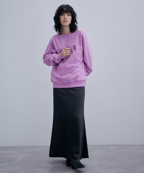 ADAM ET ROPE'(アダムエロペ)の「【VIOLETTE ROOM】別注 SWEAT SHIRT(スウェット・レディース・グレー/ピンク・FREE)」の6枚目の写真