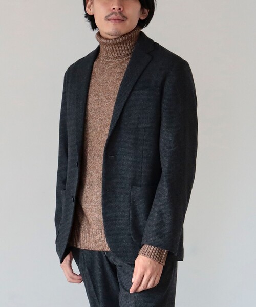 BEAMS HEART（ビームスハート）の「BEAMS HEART / メランジ タートルネック ニット 22AW（ニット/セーター・メンズ・ブラック/ブラウン/オフホワイト/オリーブ・SMALL/MEDIUM/LARGE/X-LARGE）」の11枚目の写真