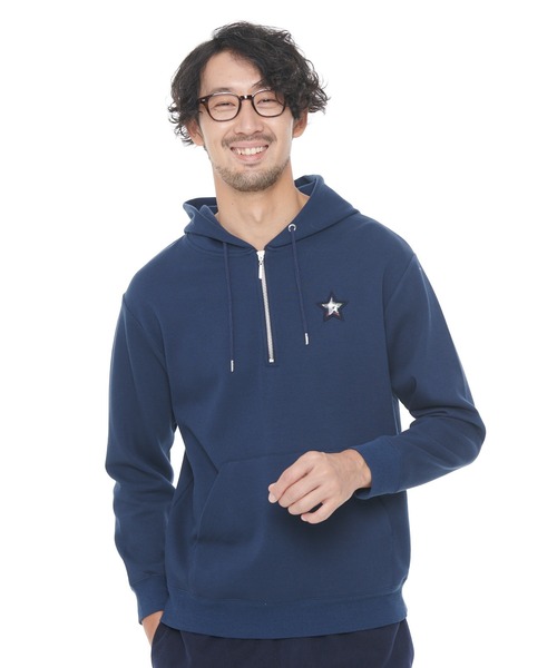 Arnold Palmer（アーノルドパーマー）の「スターモチーフ シェア ハーフジップフーディー（パーカー・レディース・モカ/パープル/ネイビー/アイボリー・XS/S/M/L/LL）」の4枚目の写真