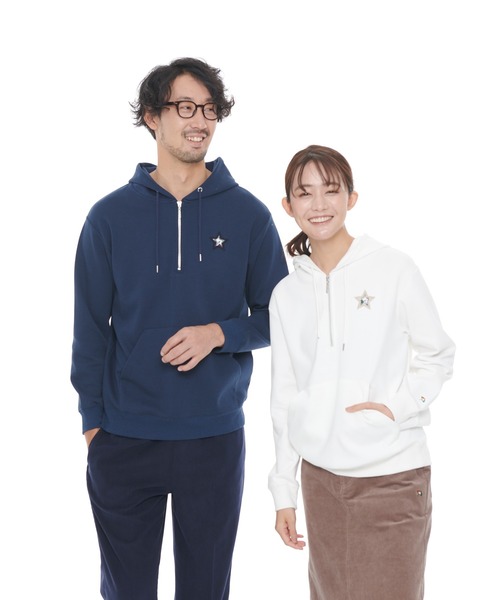 Arnold Palmer（アーノルドパーマー）の「スターモチーフ シェア ハーフジップフーディー（パーカー・レディース・モカ/パープル/ネイビー/アイボリー・XS/S/M/L/LL）」の17枚目の写真