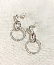 THEATER シアター ジャギーチェーンリングドロップピアス