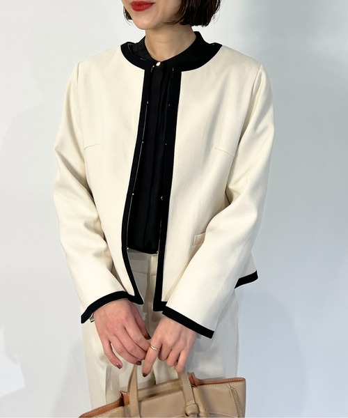 PICCIN(ピッチン)の「【セットアップ可能】パウダーサテンギャザーブラウス(シャツ/ブラウス・レディース・グレイッシュベージュ/ブラック・M)」の19枚目の写真