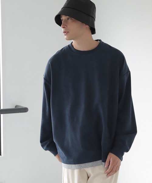 LAKOLE(ラコレ)の「スエードレイヤードプルオーバー / 150757(Tシャツ/カットソー・メンズ・ネイビー/グレー/グリーン/サンドグレー/ピンク/オフホワイト/ブルー/ライトグレー/ブルー系1・SMALL/MEDIUM/LARGE/X-LARGE)」の6枚目の写真