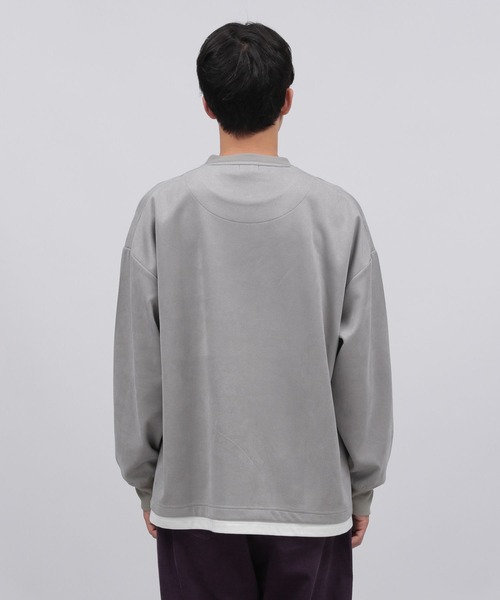 LAKOLE(ラコレ)の「スエードレイヤードプルオーバー / 150757(Tシャツ/カットソー・メンズ・ネイビー/グレー/グリーン/サンドグレー/ピンク/オフホワイト/ブルー/ライトグレー/ブルー系1・SMALL/MEDIUM/LARGE/X-LARGE)」の18枚目の写真