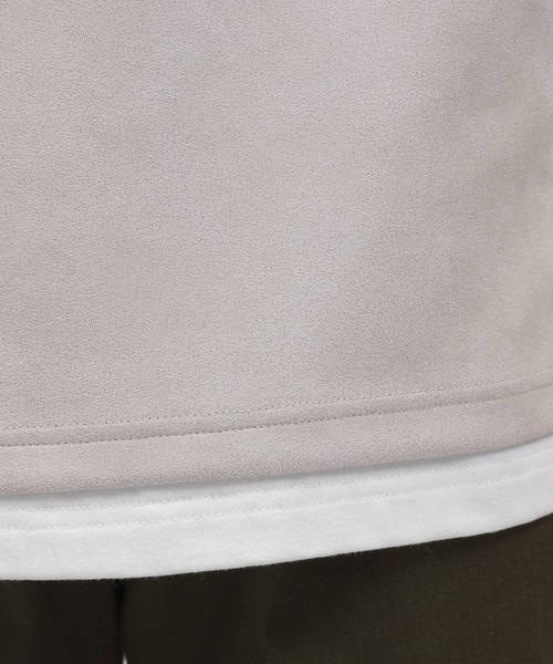 LAKOLE(ラコレ)の「スエードレイヤードプルオーバー / 150757(Tシャツ/カットソー・メンズ・ネイビー/グレー/グリーン/サンドグレー/ピンク/オフホワイト/ブルー/ライトグレー/ブルー系1・SMALL/MEDIUM/LARGE/X-LARGE)」の14枚目の写真