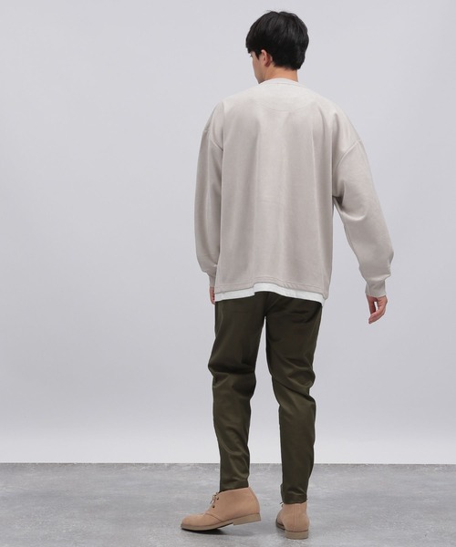 LAKOLE(ラコレ)の「スエードレイヤードプルオーバー / 150757(Tシャツ/カットソー・メンズ・ネイビー/グレー/グリーン/サンドグレー/ピンク/オフホワイト/ブルー/ライトグレー/ブルー系1・SMALL/MEDIUM/LARGE/X-LARGE)」の12枚目の写真