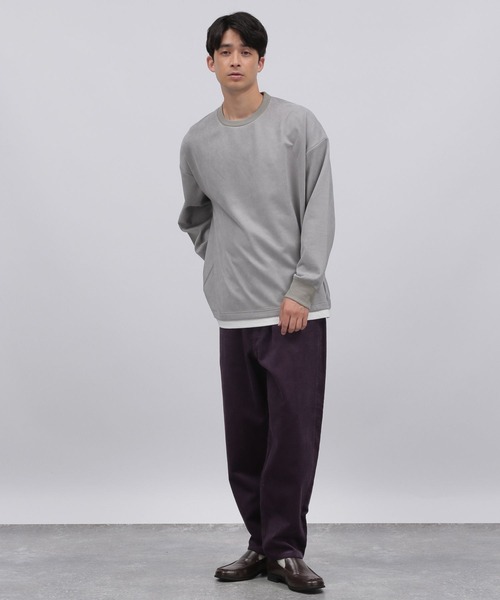 LAKOLE(ラコレ)の「スエードレイヤードプルオーバー / 150757(Tシャツ/カットソー・メンズ・ネイビー/グレー/グリーン/サンドグレー/ピンク/オフホワイト/ブルー/ライトグレー/ブルー系1・SMALL/MEDIUM/LARGE/X-LARGE)」の21枚目の写真