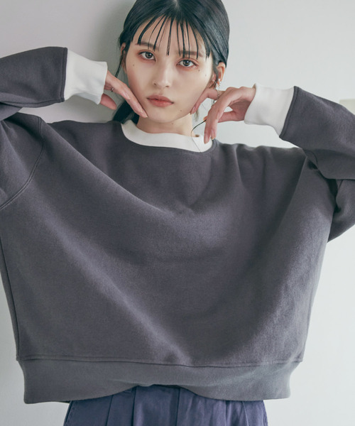 Dita Muaj.（ディータムアージュ）の「【ZOZO限定】Muaj.カラースキーム 裏起毛トレーナー（スウェット・レディース・ホワイト/チャコールグレー/ブラック/ベージュ/ブラウン・M/L）」の3枚目の写真