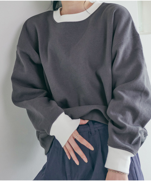 Dita Muaj.（ディータムアージュ）の「【ZOZO限定】Muaj.カラースキーム 裏起毛トレーナー（スウェット・レディース・ホワイト/チャコールグレー/ブラック/ベージュ/ブラウン・M/L）」の19枚目の写真