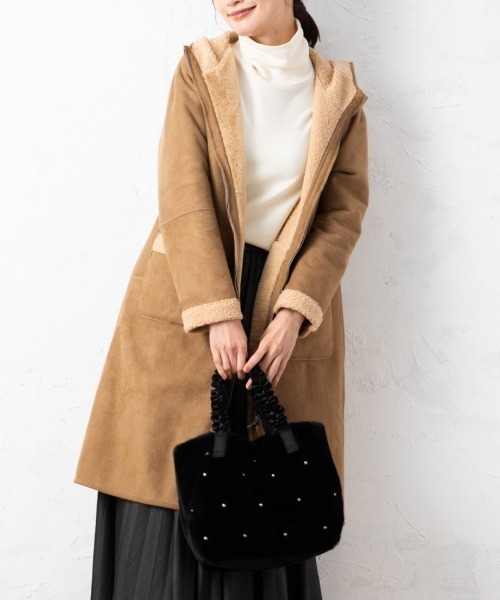 aunt lily（アントリリー）の「パール付バック マフラー ポシェット 3  