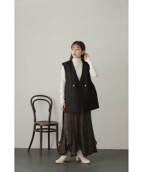 SENSE OF PLACE by URBAN RESEARCH（センスオブプレイスバイアーバンリサーチ）の「『UR TECH』リブハイネックトップ（Tシャツ/カットソー・レディース・オレンジ/ライトブルー/ブラック/アイボリー/ピンク/ブラウン・ONE）」の7枚目の写真